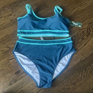 BMJL Women's High Waisted Bikini Set Sporty Two Piece Cheeky High Cut Size XL
